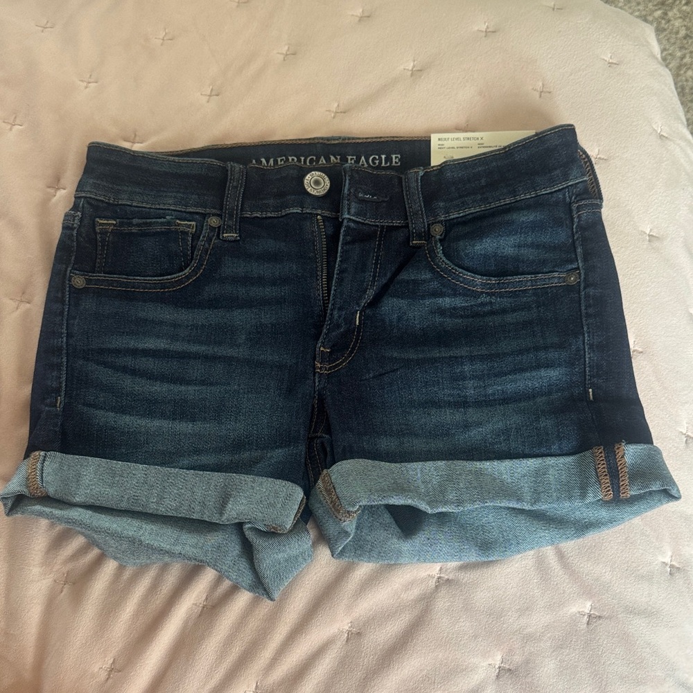 American Eagle Outfitters Dark Blue Jean Shorts